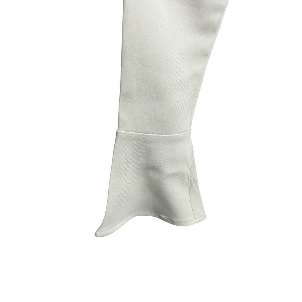 HOUSE OF CB Mahalia High Neck Long Sleeve Minidress Cream Size Medium Tall - Picture 14 of 16